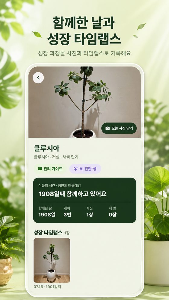 함께한 날과 성장 타임랩스